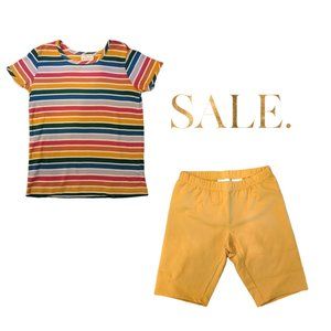 NWT! Hanna Andersson Rainbow Striped Play Outfit